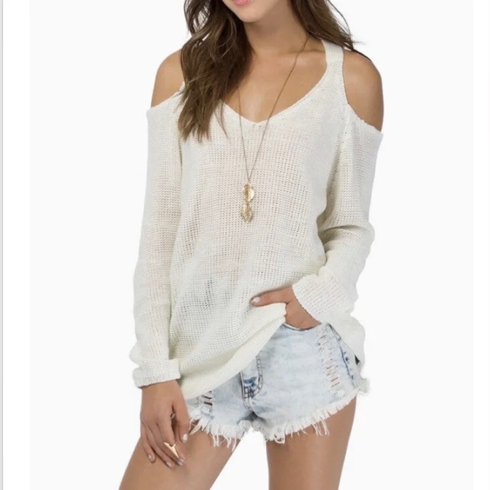 NWOT Free People Sunrise Cold Shoulder Sweater